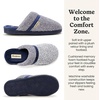 Dearfoams Women’s Serena Memory Foam Chenille Scuff House Shoe Slipper(Peacoat)