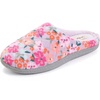 Dearfoams Leslie Terry Clog House Shoes with Memory Foam, Indoor Slippers with Wide Widths(Wisteria)