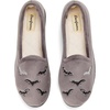 Dearfoams Women’s Rachel Velour Closed Back, Grey Bats, L
