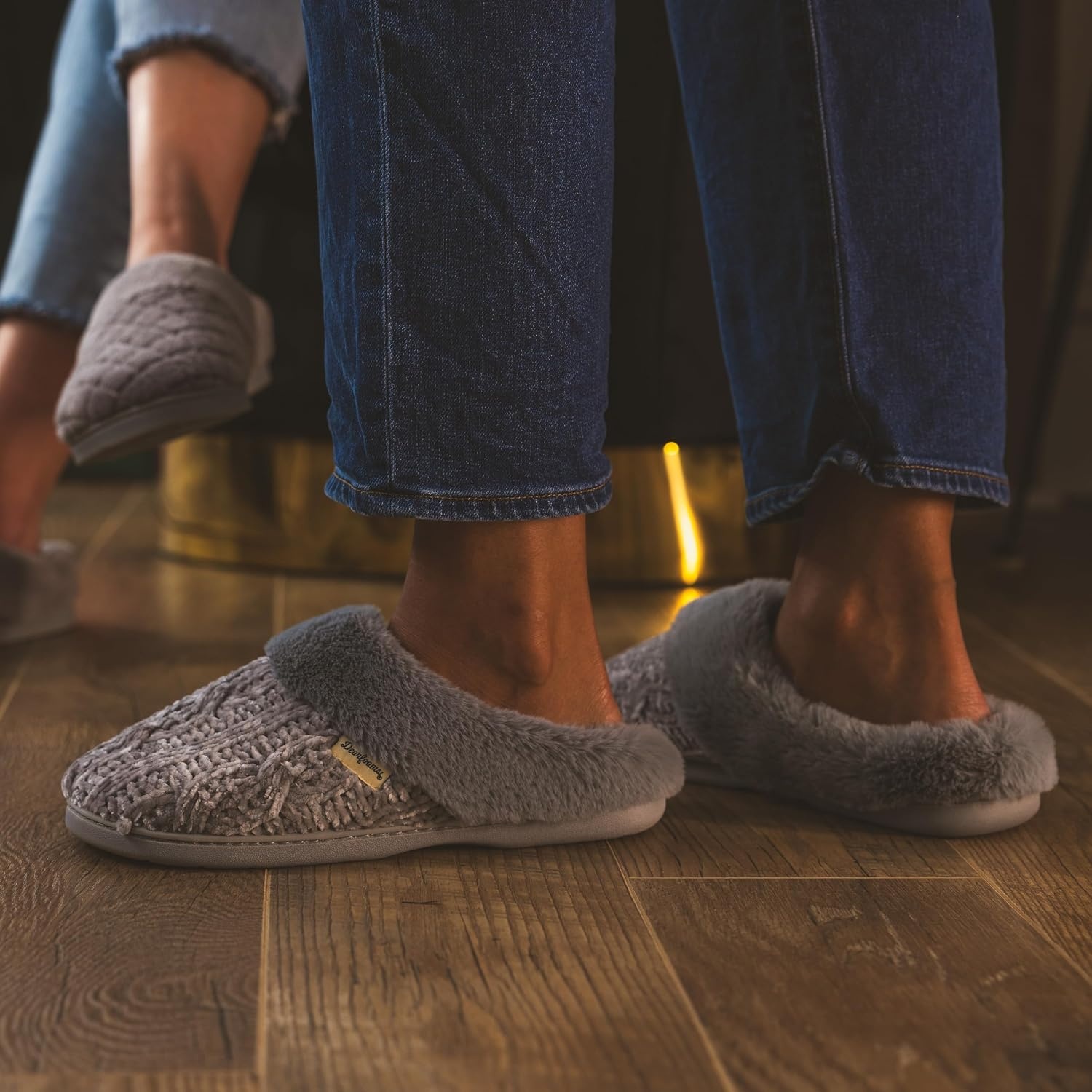image:imageDearfoams Womens Claire Clog House Shoes Memory Foam Indoor House Slippers with Wide WidthsAubergine