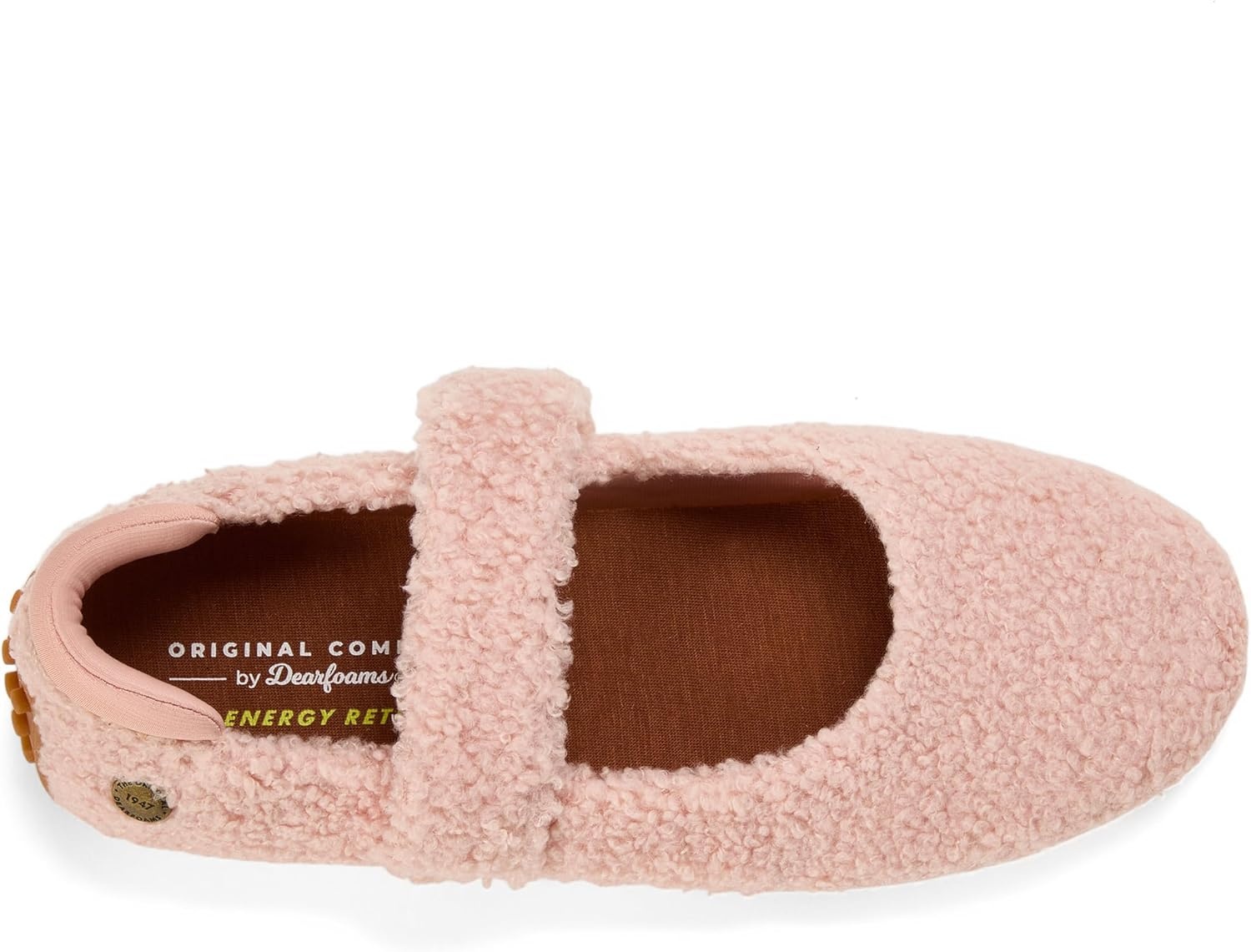 image:imageDearfoams Womens Haddy Mary Jane Travel FlatPale Mauve Teddy