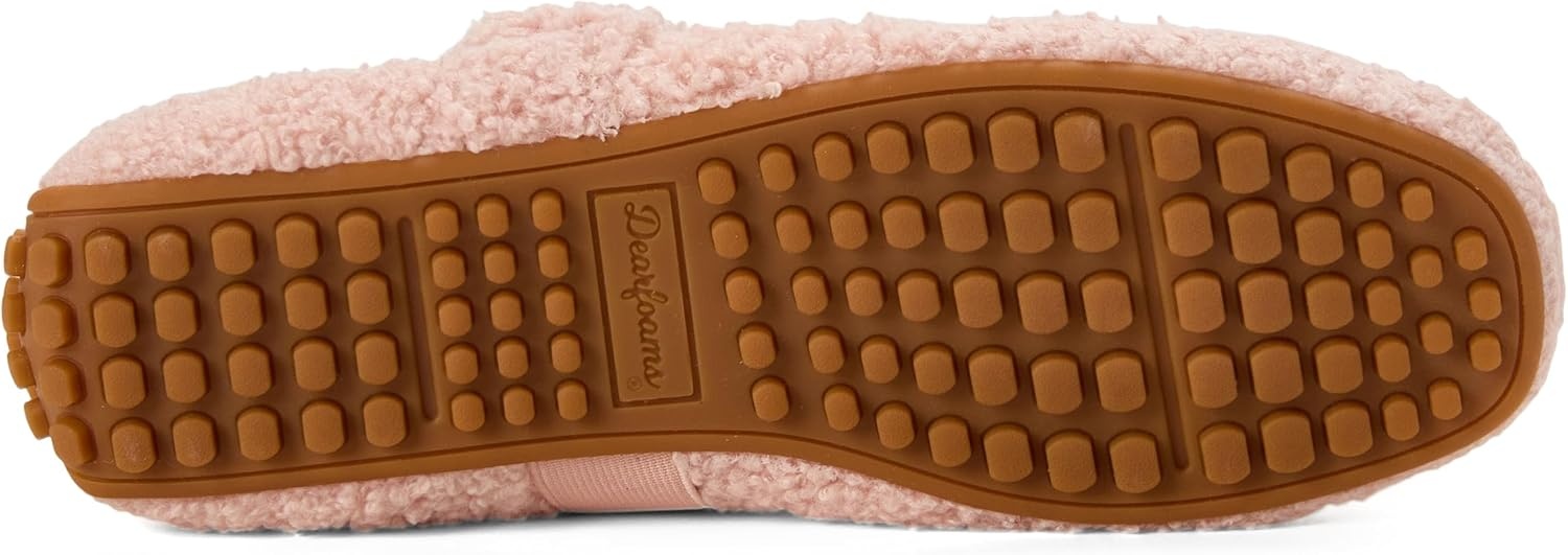 image:imageDearfoams Womens Haddy Mary Jane Travel FlatPale Mauve Teddy