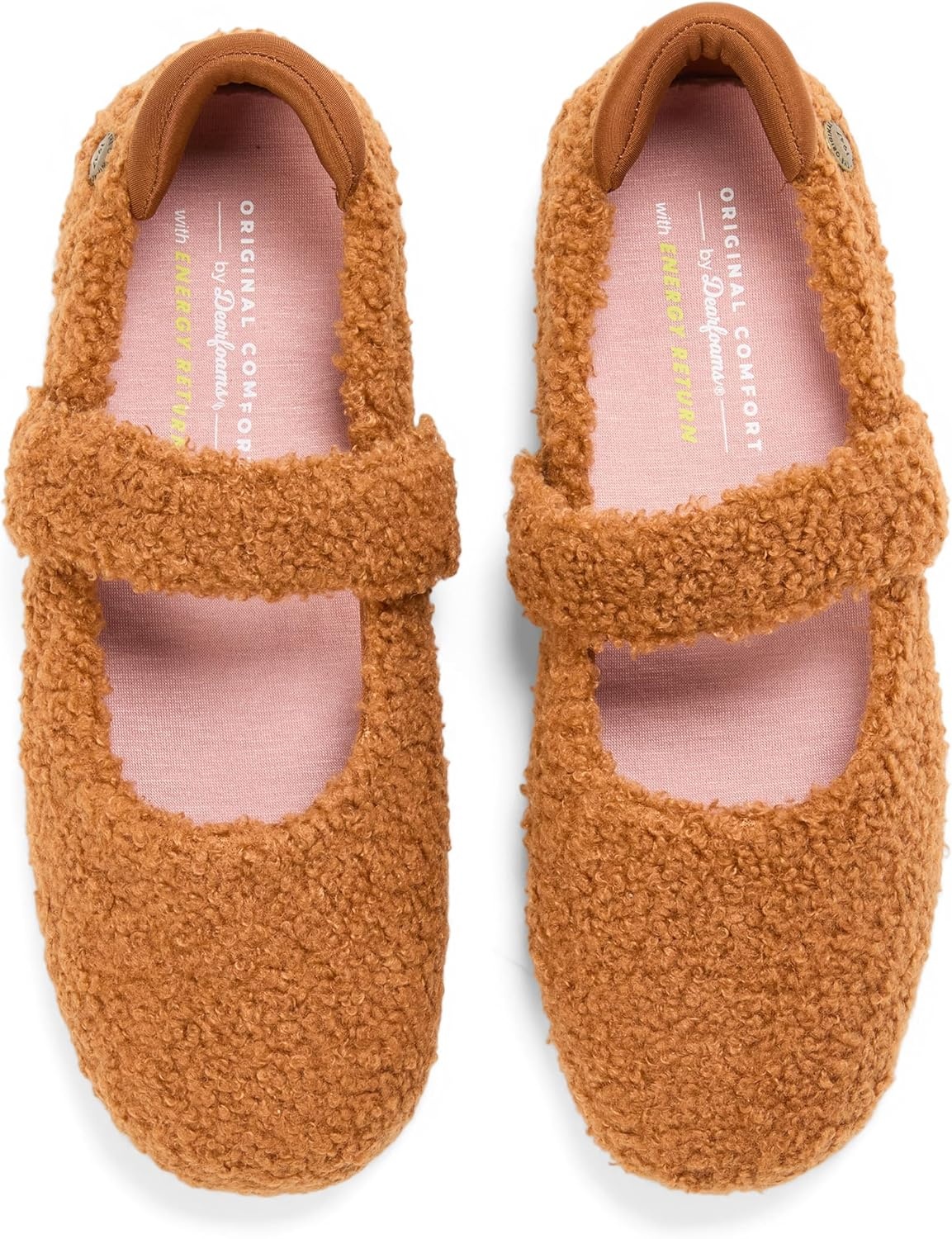 image:imageDearfoams Womens Haddy Mary Jane Travel FlatWhiskey Teddy