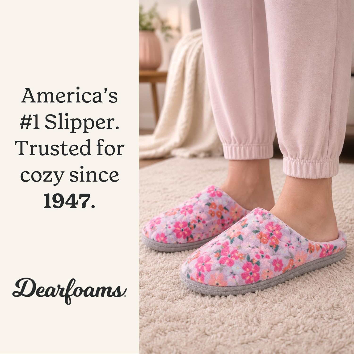 image:imageLeslie Terry Clog House Shoes with Memory Foam Indoor Slippers with Wide WidthsWisteria