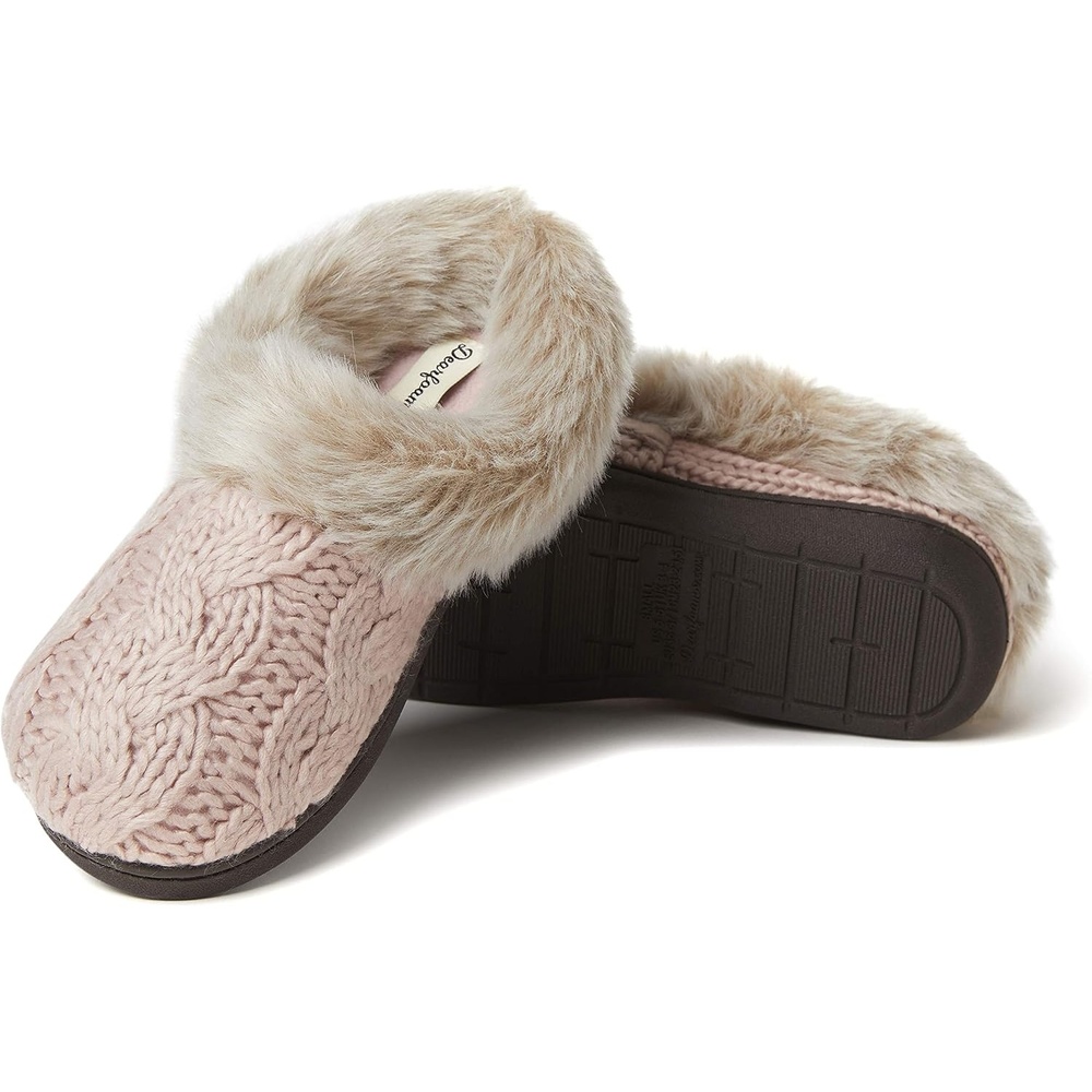 image:imageDearfoams Womens Claire Clog House Shoes Memory Foam Indoor House Slippers with Wide WidthsDark Pale Mauve