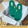 Dearfoams Mickey Adjustable Terry Slide, Memory Foam Washable Open Toe Indoor Summer House Slippers(Deep Green Terry)