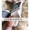 Dearfoams Mickey Adjustable Terry Slide, Memory Foam Washable Open Toe Indoor Summer House Slippers(Navy)