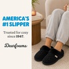 Dearfoams Women’s Claire Clog House Shoes Memory Foam Indoor House Slippers with Wide Widths(Black Solid)