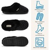 Dearfoams Women’s Claire Clog House Shoes Memory Foam Indoor House Slippers with Wide Widths(Black Solid)