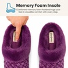 Dearfoams Women’s Claire Clog House Shoes Memory Foam Indoor House Slippers with Wide Widths(Burgundy)