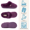 Dearfoams Women’s Claire Clog House Shoes Memory Foam Indoor House Slippers with Wide Widths(Burgundy)