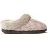 Dearfoams Women’s Claire Clog House Shoes Memory Foam Indoor House Slippers with Wide Widths(Dark Pale Mauve)