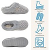 Dearfoams Women’s Claire Clog House Shoes Memory Foam Indoor House Slippers with Wide Widths(Grey)