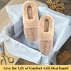 Dearfoams Women’s Claire Clog House Shoes Memory Foam Indoor House Slippers with Wide Widths(Latte)