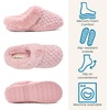 Dearfoams Women’s Claire Clog House Shoes Memory Foam Indoor House Slippers with Wide Widths(Pink)