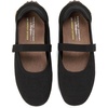 Dearfoams Womens Haddy Mary Jane Travel Flat(Black Sport Knit)
