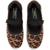 Dearfoams Womens Haddy Mary Jane Travel Flat(Leopard Sport Knit)