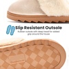 Dearfoams Women’s Memory Foam House Shoes Slip on Microsuede Scuff, Plush Lined Indoor Outdoor Slippers(Gold Metallic)
