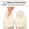 Dearfoams Women’s Memory Foam House Shoes Slip on Microsuede Scuff, Plush Lined Indoor Outdoor Slippers(Gold Metallic)
