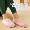 Dearfoams Women’s Memory Foam Non Slip Sherpa Indoor Travel House Shoes Slipper Sock With Storage Bag(Pink Sherpa)
