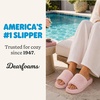 Dearfoams womens Sharon Terry Slide House Shoes With Memory Foam, Fuzzy Cozy Indoor Summer Slippers(Light Pink)