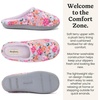 Leslie Terry Clog House Shoes with Memory Foam, Indoor Slippers with Wide Widths(Wisteria)