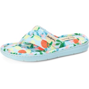Dearfoams Women’sWrenley Terry Thong, BLUE PRINT, S