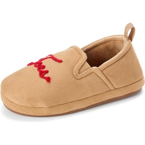 Dearfoams unisex-child Christmas Morning Crew Matching Family Holiday House Shoes(Mistle Toes)
