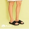 Dearfoams Women’s Planet a Women’s Regnr8 Solo Slide(Black)
