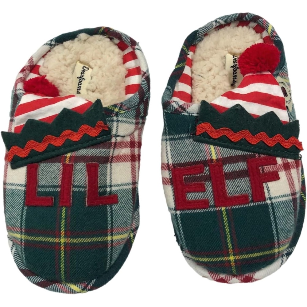 image:imageDearfoams Kids Lil Elf Clog Slippers Sz 1112 Green