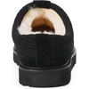 Dearfoams Men’s Grafton Sport Knit Water Resistant Clog(Black)