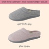 Leslie Terry Clog House Shoes with Memory Foam, Indoor Slippers with Wide Widths(Light Heather Grey)