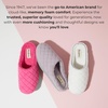 Leslie Terry Clog House Shoes with Memory Foam, Indoor Slippers with Wide Widths(Pink Heather)