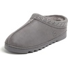 Dearfoams Women’s Suede Indoor Outdoor Doreen Clog(Grey 2)