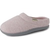 Leslie Terry Clog House Shoes with Memory Foam, Indoor Slippers with Wide Widths(Pink Heather)