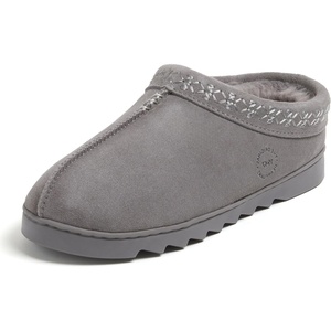 Dearfoams Women’s Suede Indoor Outdoor Doreen Clog(Grey 2)