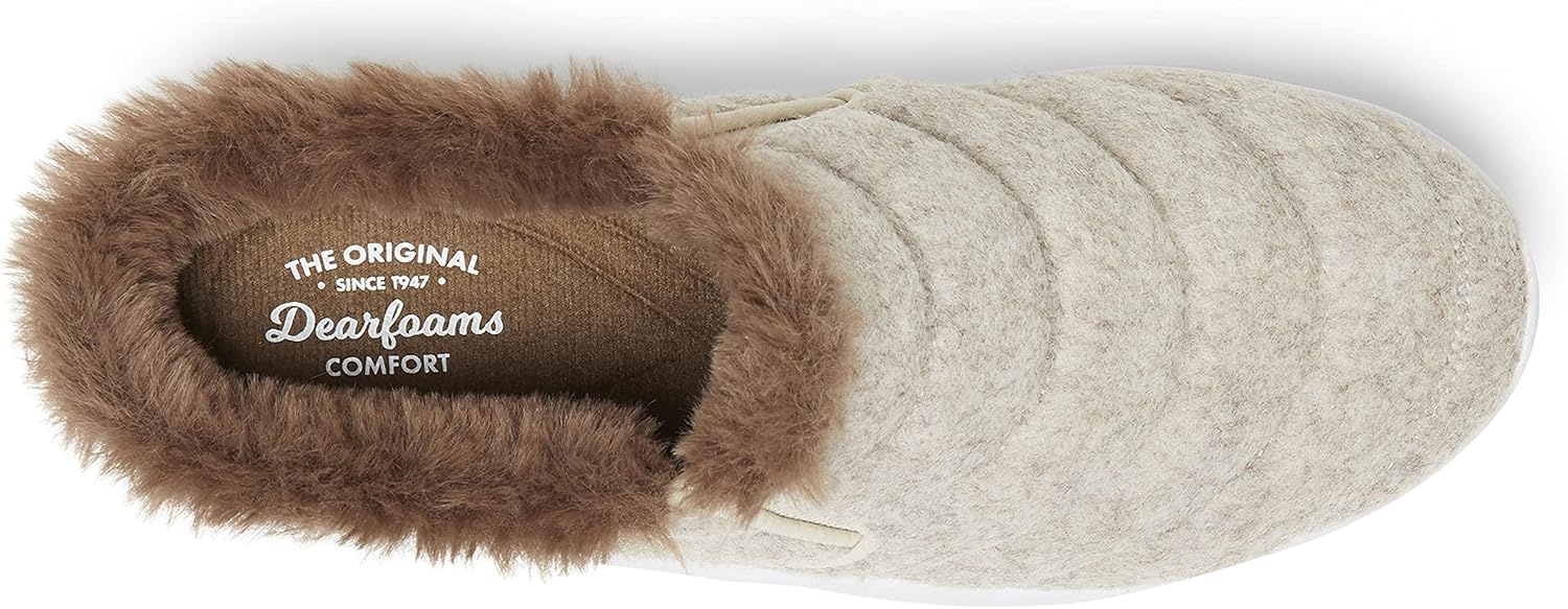 image:imageDearfoams Womens Amaya Wedge ClogNatural