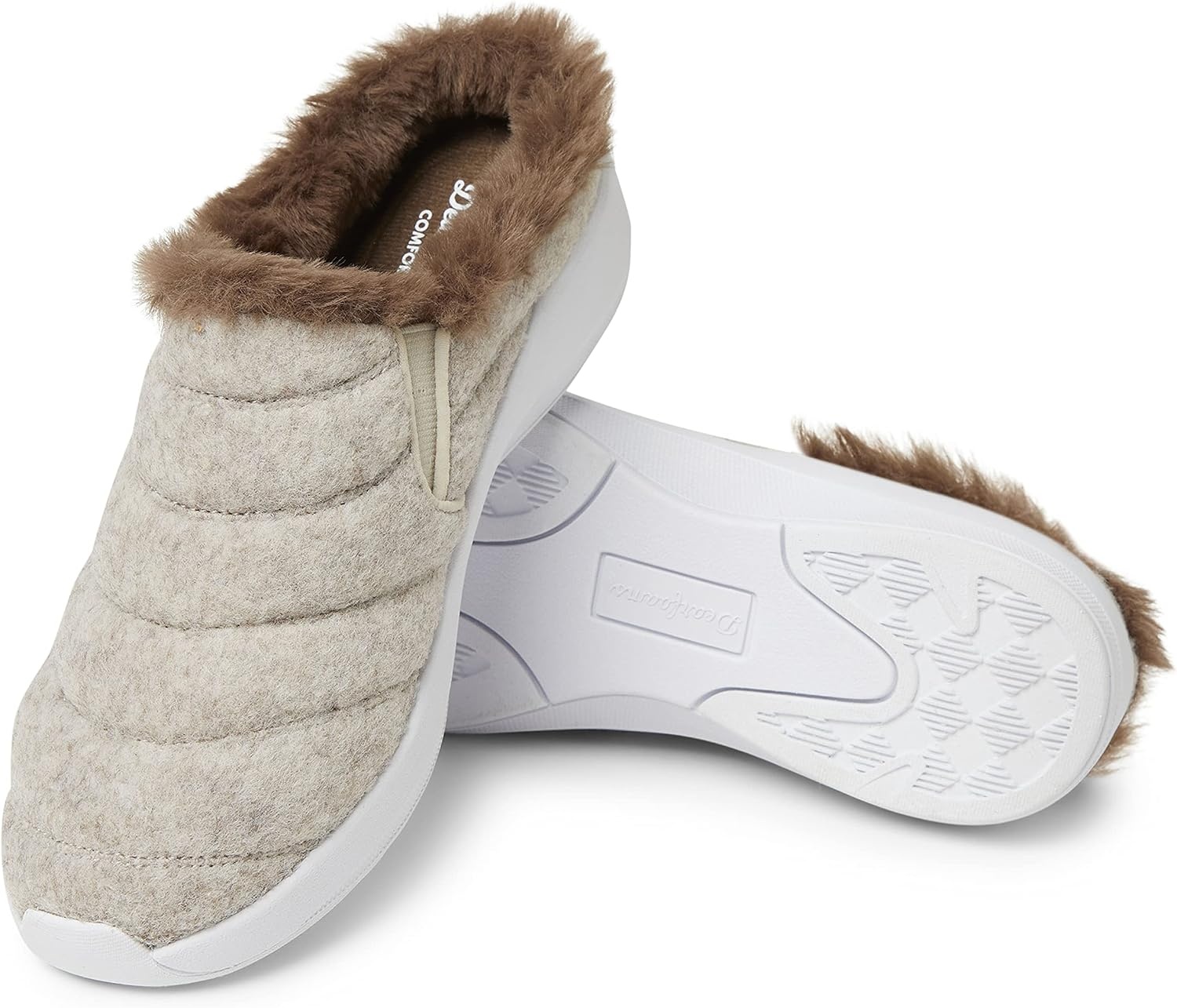 image:imageDearfoams Womens Amaya Wedge ClogNatural