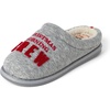 Dearfoams Women’s Christmas Morning Crew Matching Family Holiday House Shoes(Christmas Crew)