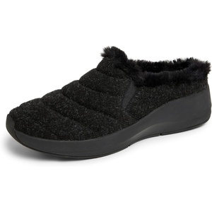 Dearfoams Women’s Amaya Wedge Clog(Black)