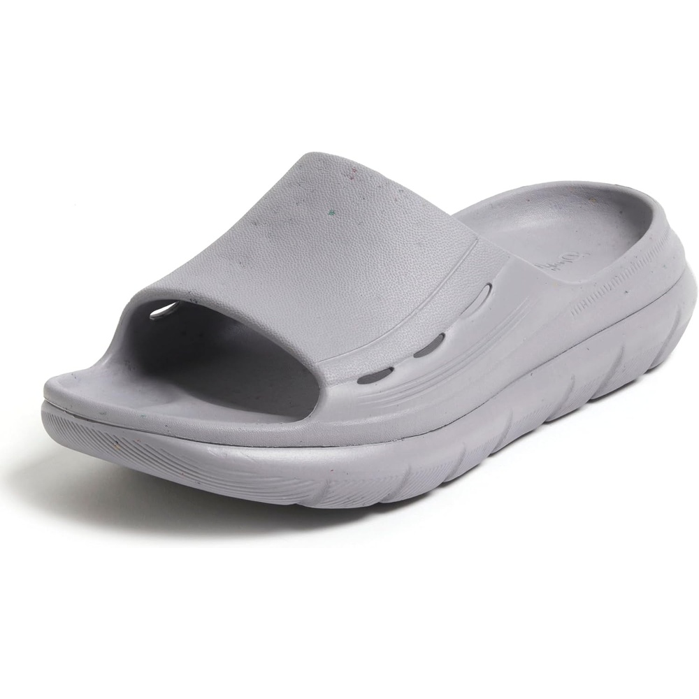image:imageDearfoams Mens Eva Lightweight Regrind Pillow Slide SandalSleet