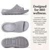 Dearfoams Men’s Eva Lightweight Regrind Pillow Slide Sandal(Sleet)