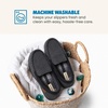 Dearfoams Men’s Keaton Moccasin House Shoes With Memory Foam, Indoor Slippers With Wide Widths(Black Heather)