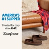 Dearfoams Men’s Keaton Moccasin House Shoes With Memory Foam, Indoor Slippers With Wide Widths(Brown Heather)