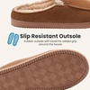 Dearfoams Men’s Memory Foam House Shoes, Microsuede Moc Toe Clog Slippers(Chestnut Tan)