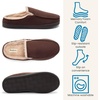 Dearfoams Men’s Memory Foam House Shoes, Microsuede Moc Toe Clog Slippers(Coffee Brown)