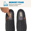 Dearfoams mens Case Casual Clog(Dark Heather Grey)