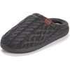 Dearfoams mens Case Casual Clog(Dark Heather Grey)