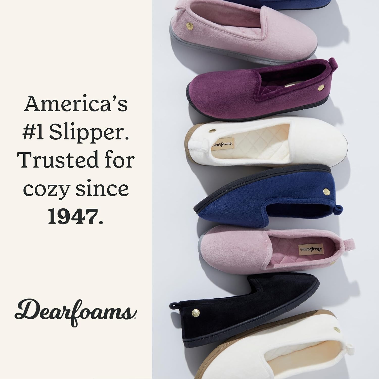 image:imageDearfoams Womens Rachel Velour Closed BackCordovan