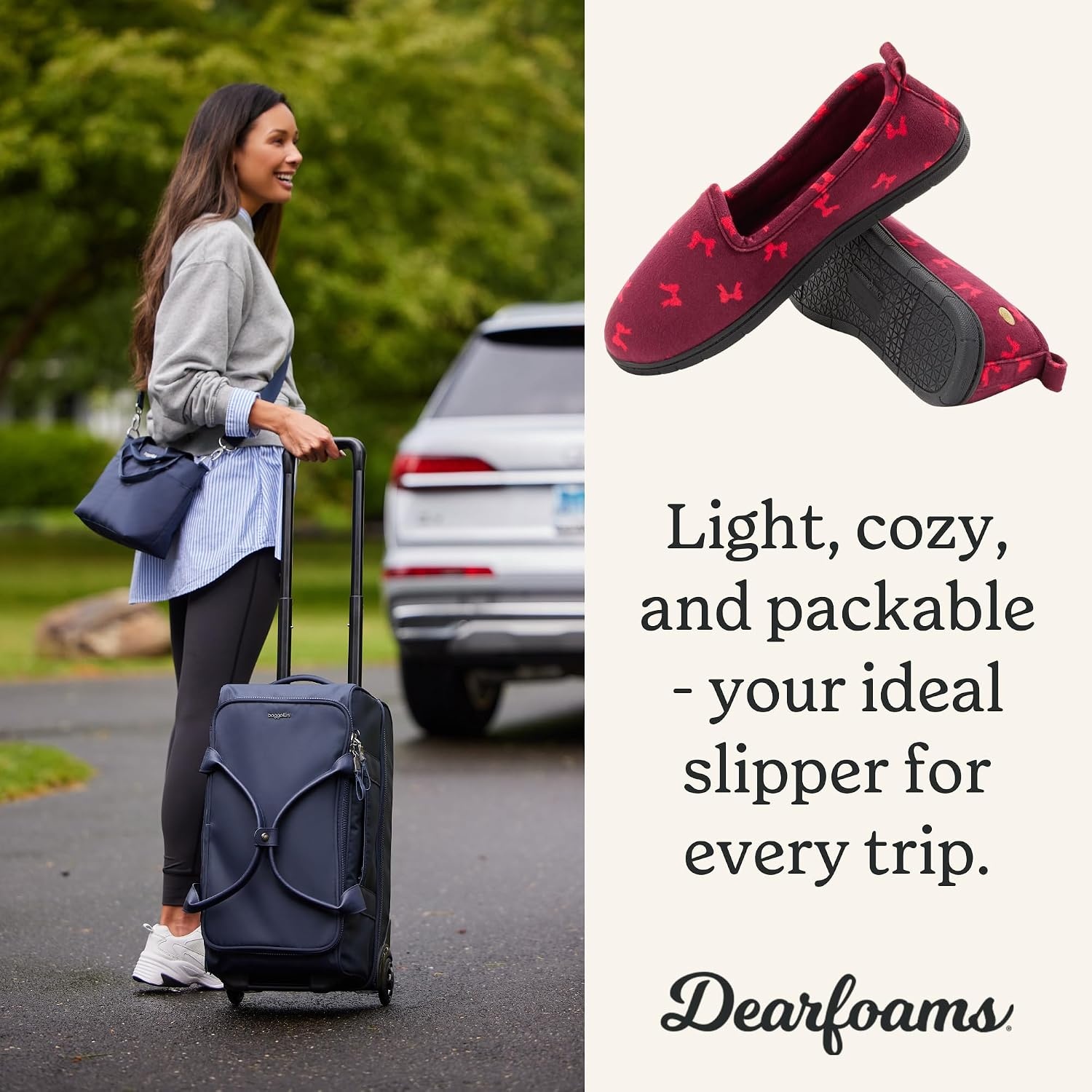 image:imageDearfoams Womens Rachel Velour Closed BackCordovan